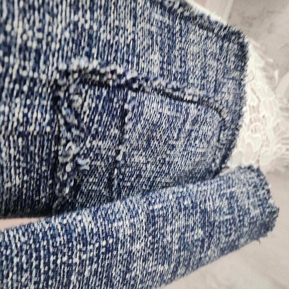 EUC Rebecca Taylor Blue White Textured lined Blazer Jacket 4 - Picture 2 of 9